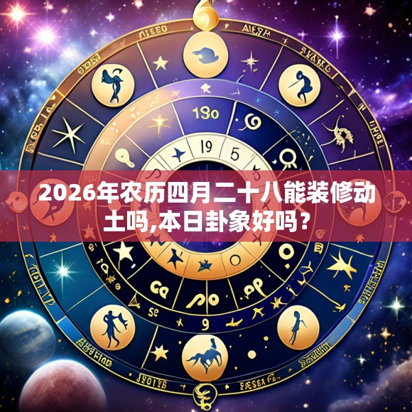 2026年农历四月二十八能装修动土吗,本日卦象好吗？