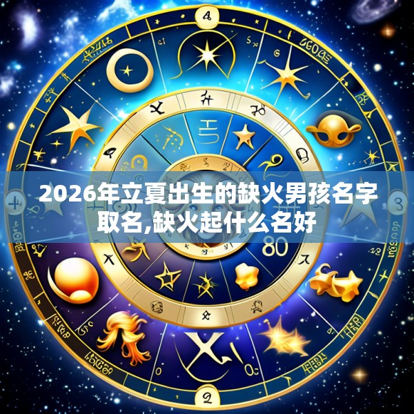 2026年立夏出生的缺火男孩名字取名,缺火起什么名好