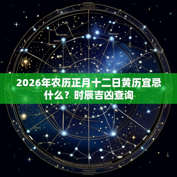 2026年农历正月十二日黄历宜忌什么？时辰吉凶查询