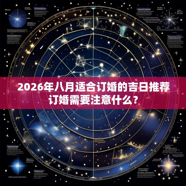 2026年八月适合订婚的吉日推荐订婚需要注意什么？