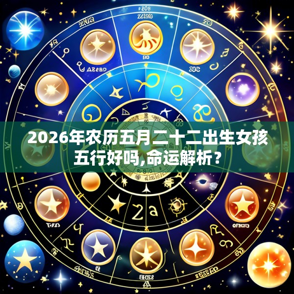 2026年农历五月二十二出生女孩五行好吗,命运解析？