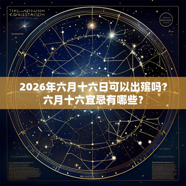 2026年六月十六日可以出殡吗?六月十六宜忌有哪些?