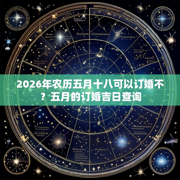 2026年农历五月十八可以订婚不？五月的订婚吉日查询