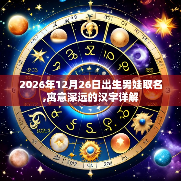 2026年12月26日出生男娃取名,寓意深远的汉字详解