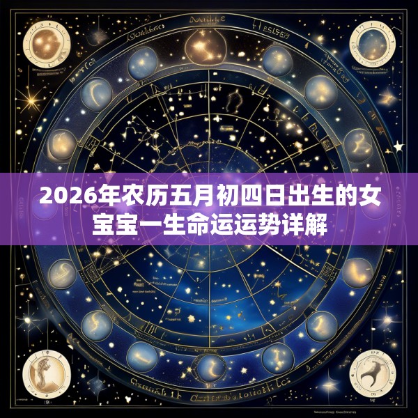 2026年农历五月初四日出生的女宝宝一生命运运势详解