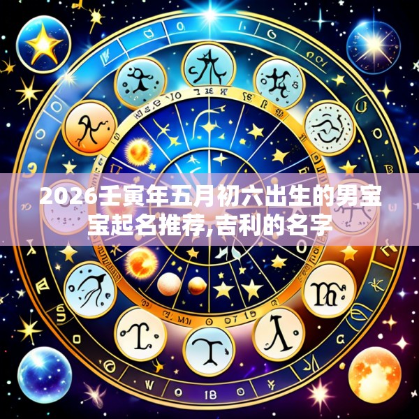 2026壬寅年五月初六出生的男宝宝起名推荐,吉利的名字