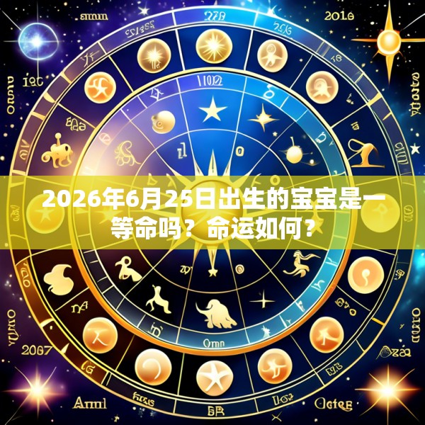2026年6月25日出生的宝宝是一等命吗？命运如何？