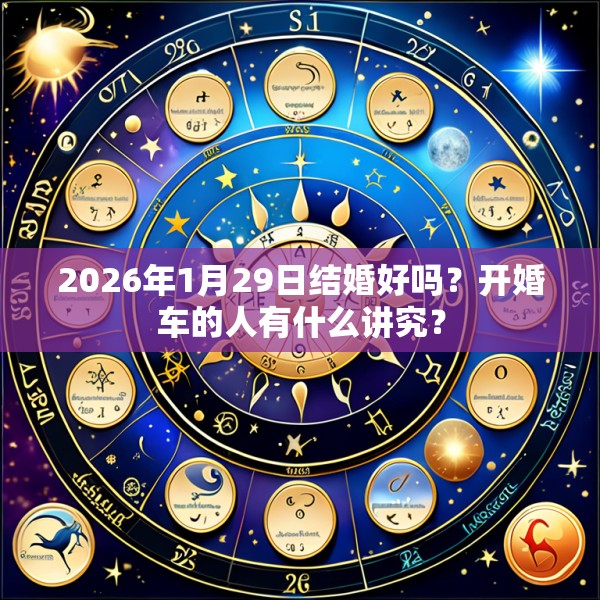 2026年1月29日结婚好吗？开婚车的人有什么讲究？