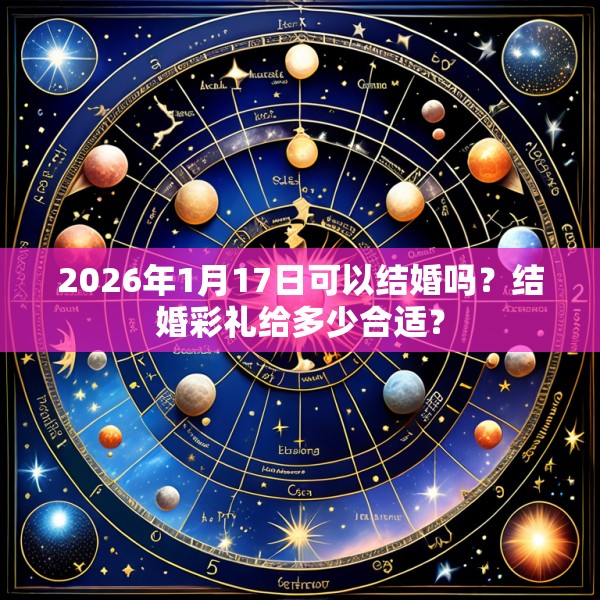 2026年1月17日可以结婚吗?结婚彩礼给多少合适?