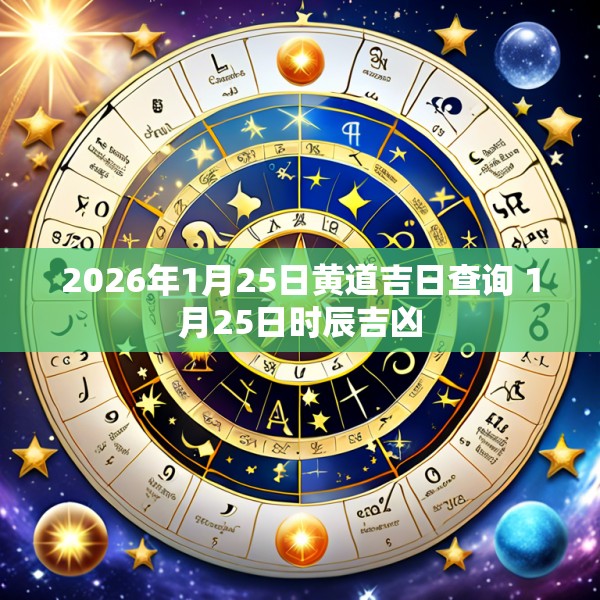 2026年1月25日黄道吉日查询 1月25日时辰吉凶