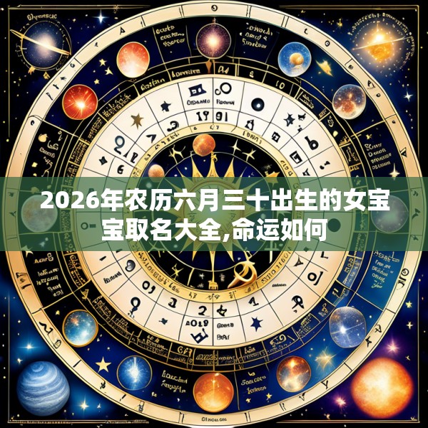 2026年农历六月三十出生的女宝宝取名大全,命运如何