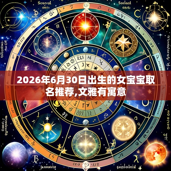 2026年6月30日出生的女宝宝取名推荐,文雅有寓意