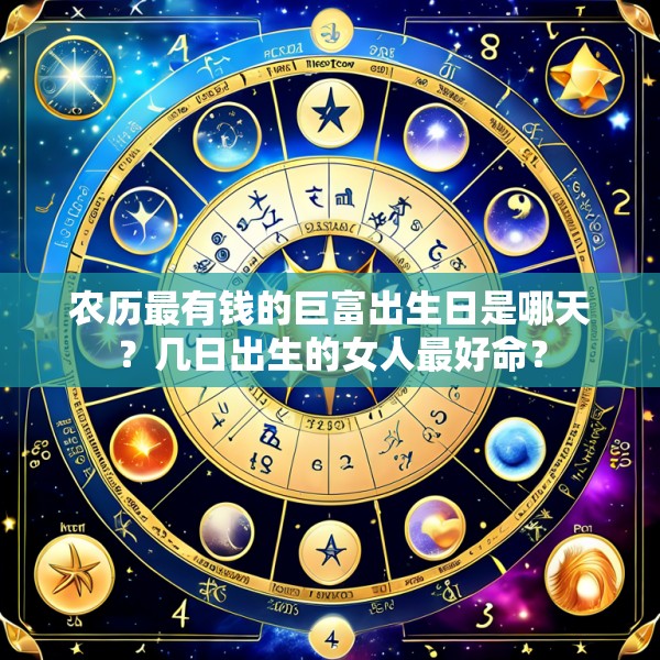 农历最有钱的巨富出生日是哪天?几日出生的女人最好命?