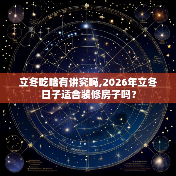 立冬吃啥有讲究吗,2026年立冬日子适合装修房子吗?