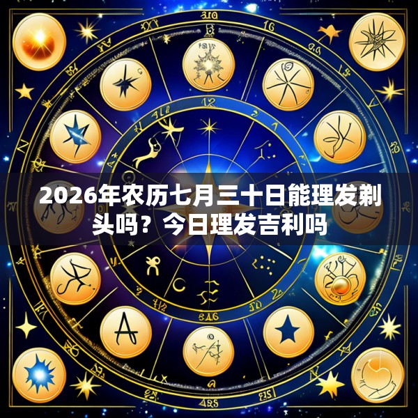 2026年农历七月三十日能理发剃头吗?今日理发吉利吗