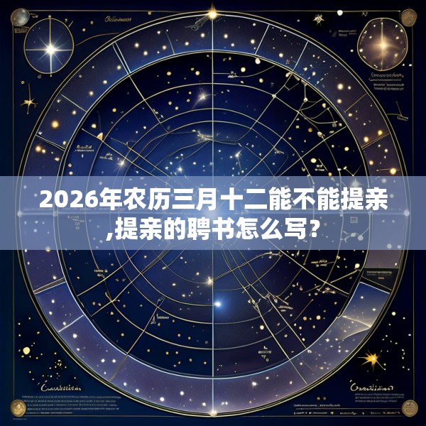 2026年农历三月十二能不能提亲,提亲的聘书怎么写？