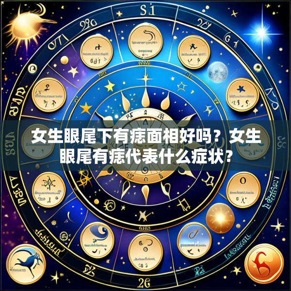 女生眼尾下有痣面相好吗？女生眼尾有痣代表什么症状？