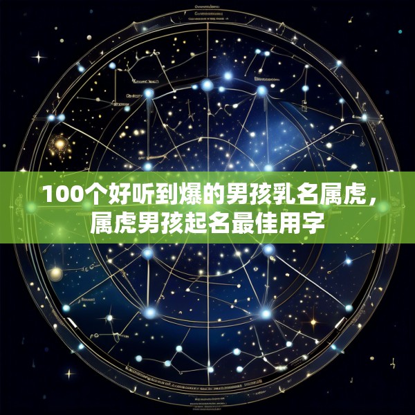 100个好听到爆的男孩乳名属虎，属虎男孩起名最佳用字