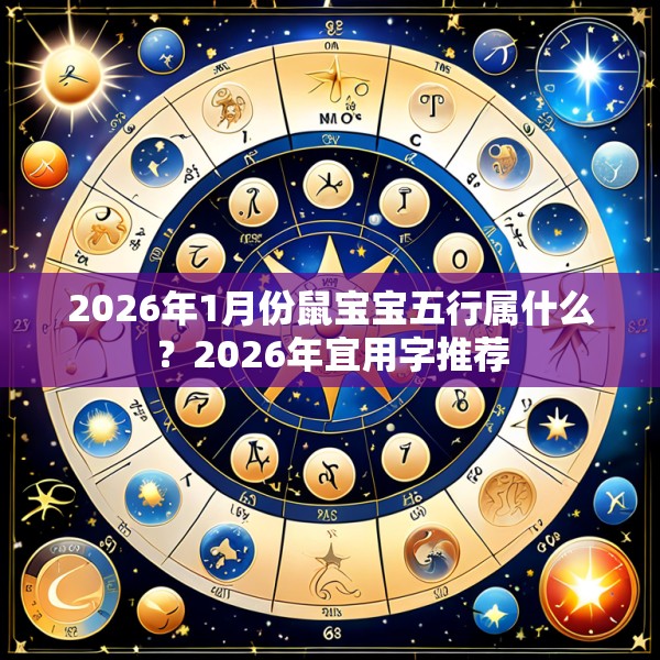 2026年1月份鼠宝宝五行属什么？2026年宜用字推荐