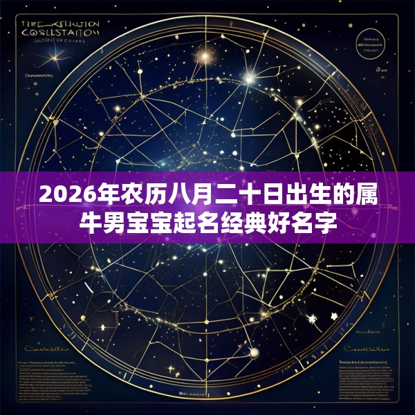 2026年农历八月二十日出生的属牛男宝宝起名经典好名字