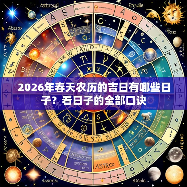 2026年春天农历的吉日有哪些日子?看日子的全部口诀