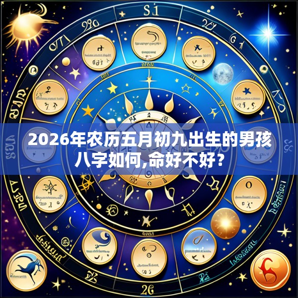 2026年农历五月初九出生的男孩八字如何,命好不好？
