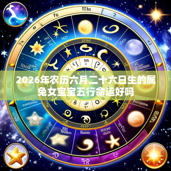 2026年农历六月二十六日生的属兔女宝宝五行命运好吗