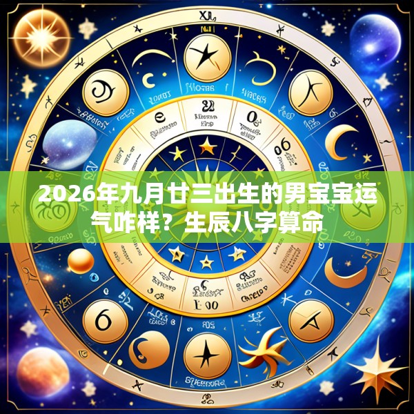 2026年九月廿三出生的男宝宝运气咋样？生辰八字算命