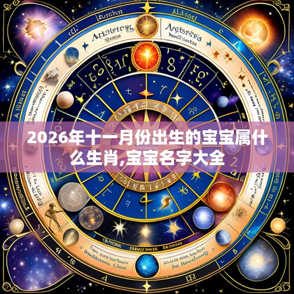 2026年十一月份出生的宝宝属什么生肖,宝宝名字大全