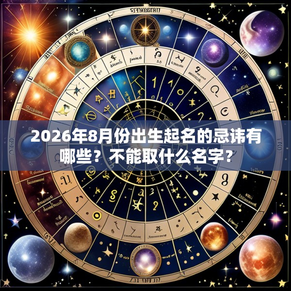 2026年8月份出生起名的忌讳有哪些?不能取什么名字?