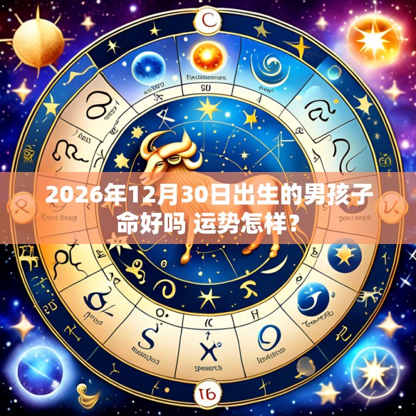 2026年12月30日出生的男孩子命好吗 运势怎样？