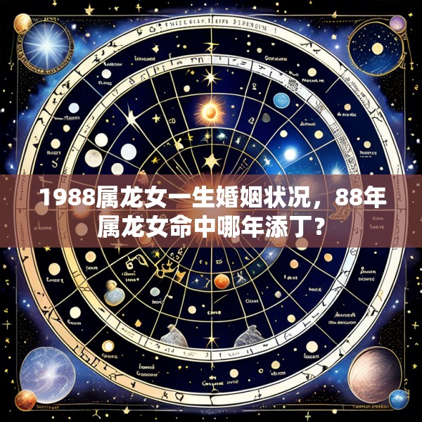 1988属龙女一生婚姻状况,88年属龙女命中哪年添丁?
