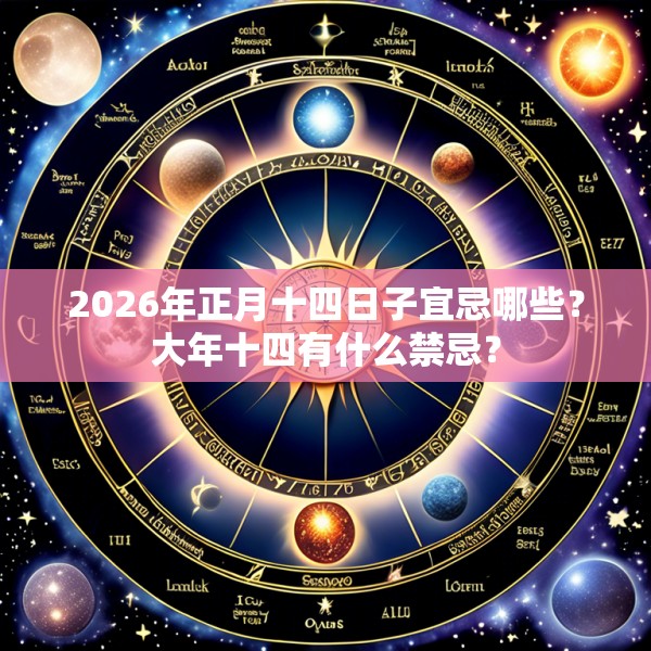 2026年正月十四日子宜忌哪些？大年十四有什么禁忌？