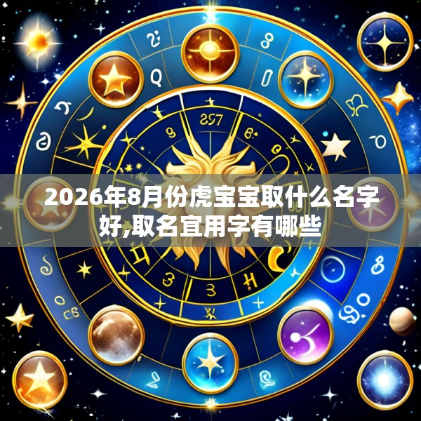2026年8月份虎宝宝取什么名字好,取名宜用字有哪些