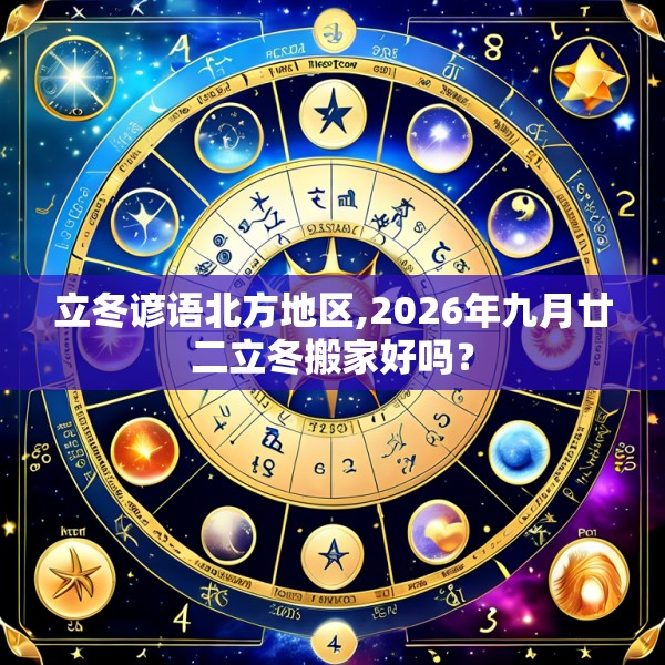 立冬谚语北方地区,2026年九月廿二立冬搬家好吗？