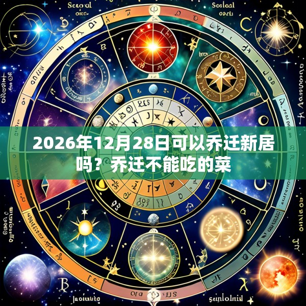 2026年12月28日可以乔迁新居吗？乔迁不能吃的菜