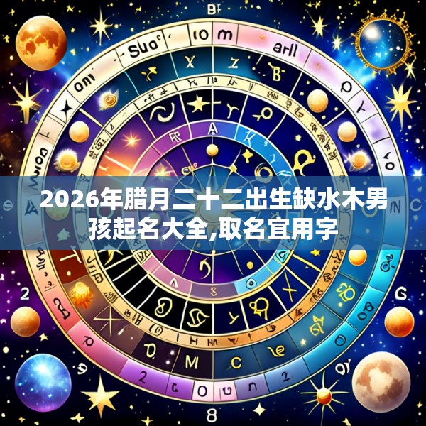 2026年腊月二十二出生缺水木男孩起名大全,取名宜用字