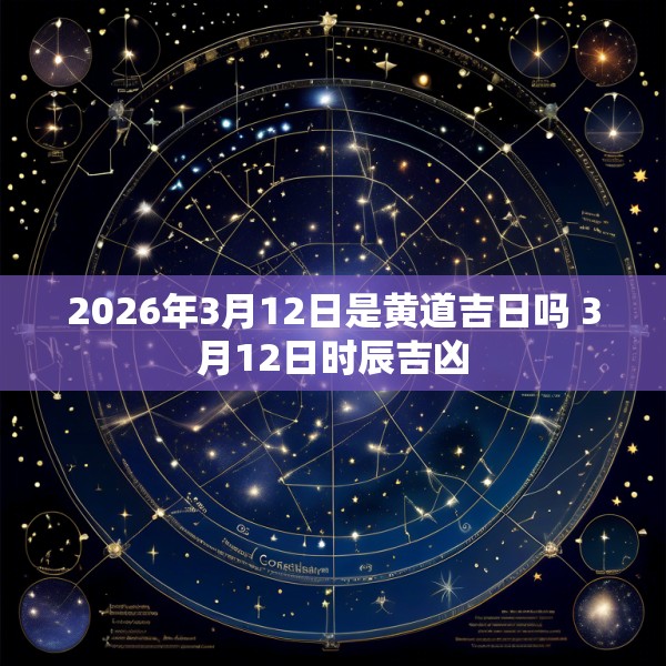 2026年3月12日是黄道吉日吗 3月12日时辰吉凶