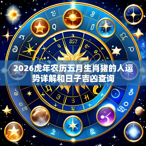 2026虎年农历五月生肖猪的人运势详解和日子吉凶查询