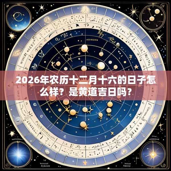 2026年农历十二月十六的日子怎么样?是黄道吉日吗?