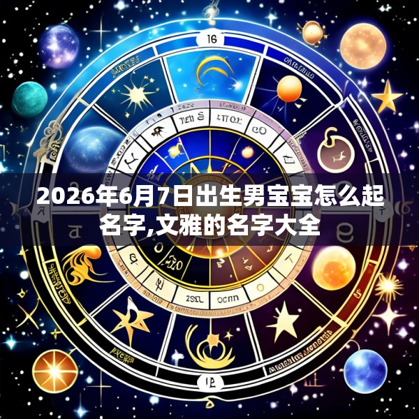 2026年6月7日出生男宝宝怎么起名字,文雅的名字大全