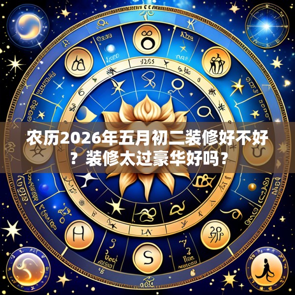 农历2026年五月初二装修好不好？装修太过豪华好吗？