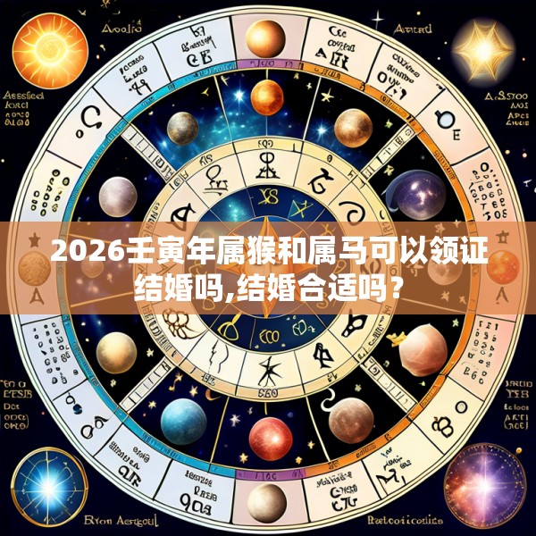 2026壬寅年属猴和属马可以领证结婚吗,结婚合适吗？