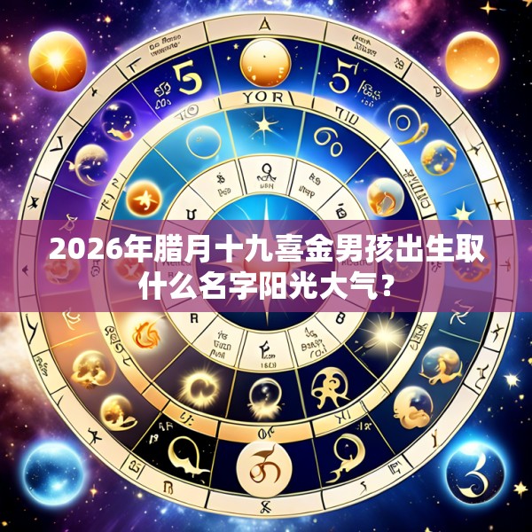 2026年腊月十九喜金男孩出生取什么名字阳光大气?