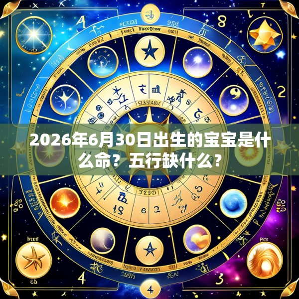 2026年6月30日出生的宝宝是什么命？五行缺什么？