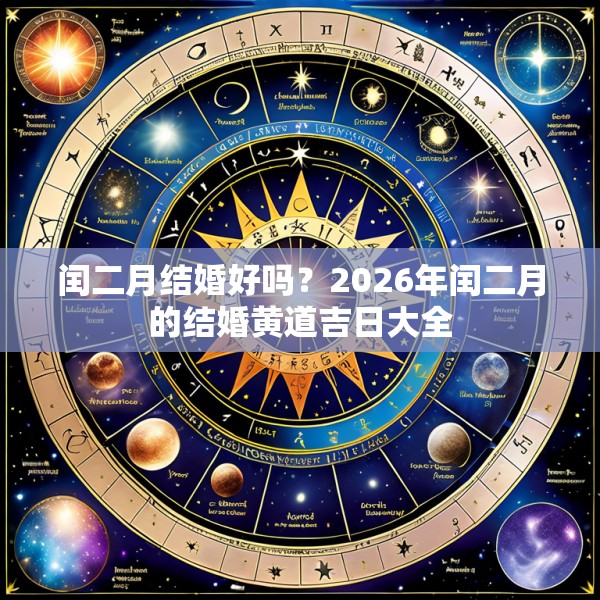 闰二月结婚好吗?2026年闰二月的结婚黄道吉日大全