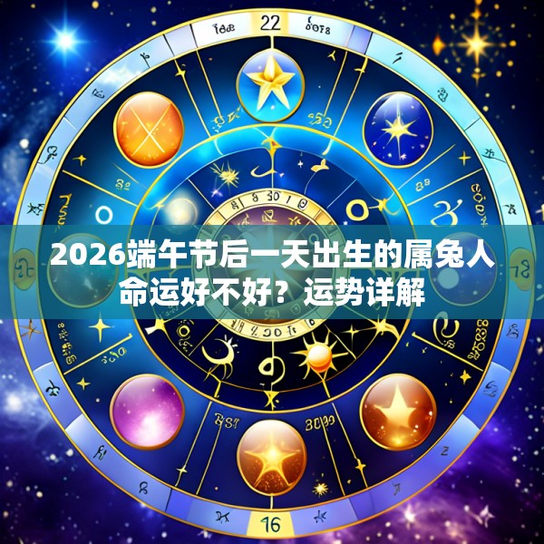 2026端午节后一天出生的属兔人命运好不好？运势详解