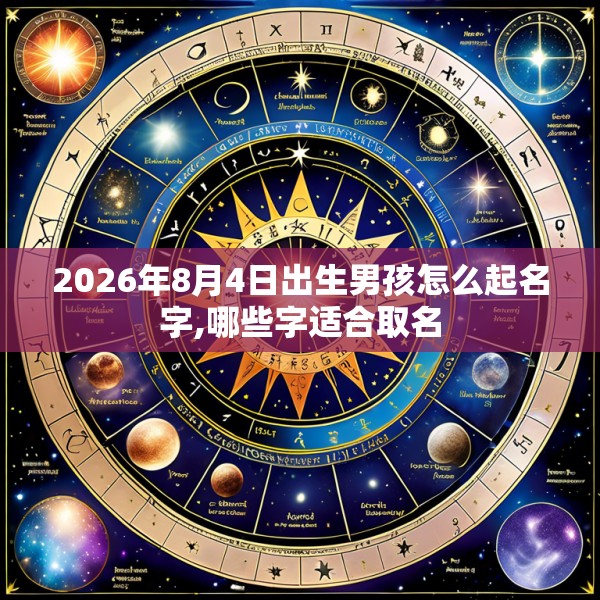 2026年8月4日出生男孩怎么起名字,哪些字适合取名