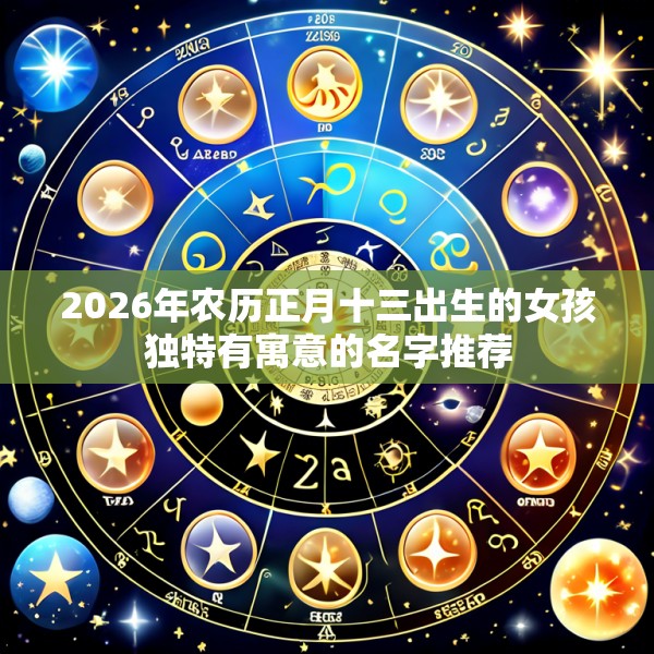 2026年农历正月十三出生的女孩独特有寓意的名字推荐