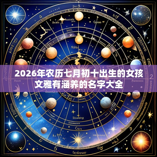 2026年农历七月初十出生的女孩文雅有涵养的名字大全